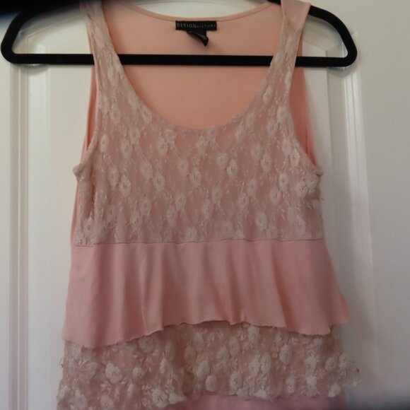 DesignHistory petal pink ruffled sleep tank, size S - Picture 7 of 10
